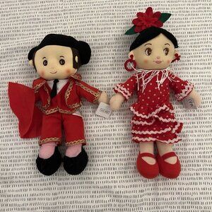 NEW Bundle Spanish Matador & Bailaora Flamenco Dancer Rag Doll